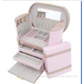 2015 High-grade pink leather jewelry boxes